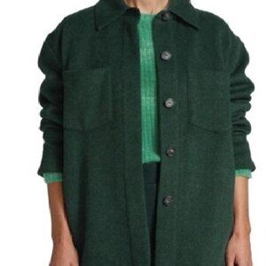 NEW Vince Green Wool Oversize Shirt Jacket Sea Quartz SIZE XS/100%AUTHENTI